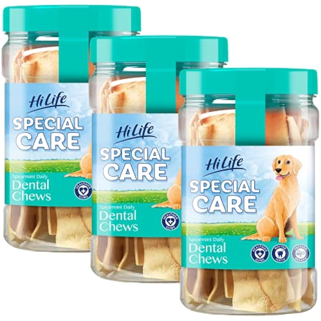 Special Care Spearmint Flavour Daily Dental Chews for Dogs, For Healthier Gums, Whiter Teeth & Fresher Breath, Help Reduce Tartar Build Up (36 Chews)