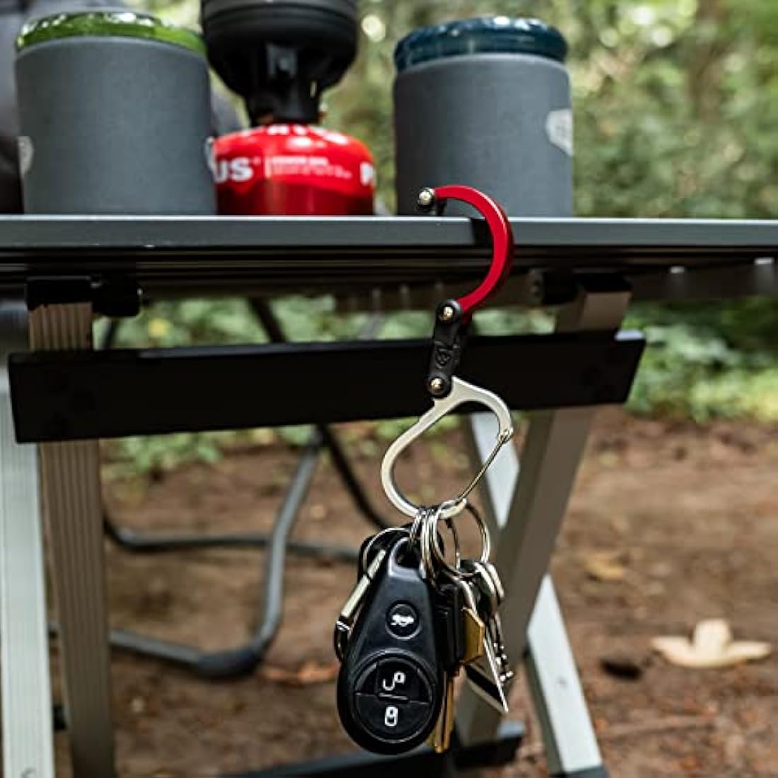 Gear Aid HEROCLIP Mini - Carabiner Clip, Hook & Hang Camping Accessories, Handbag, Purse or Backpack, Baby Pushchair Pram Hanger, Multifunctional Cool Gadget Gift