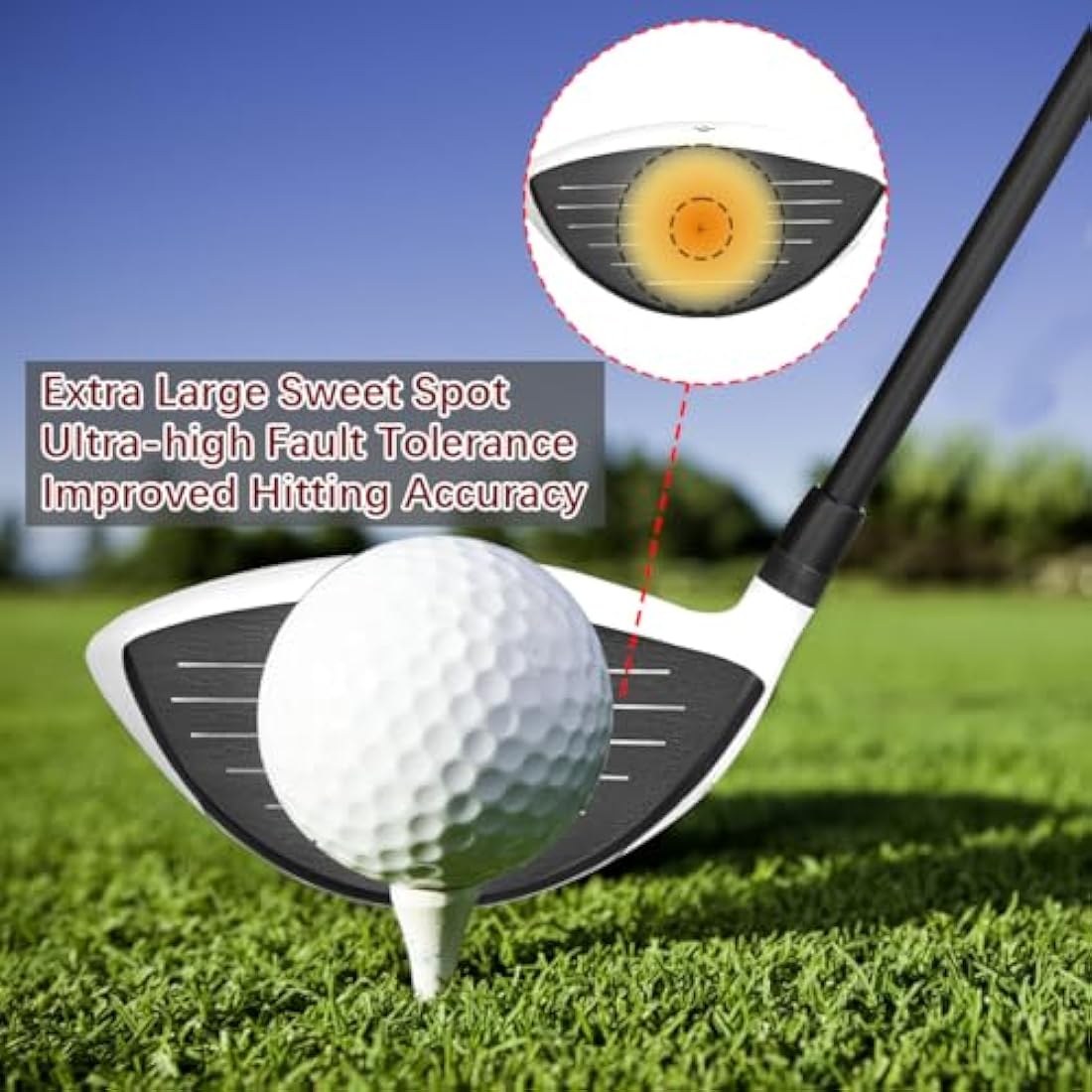 MAZEL Titanium Golf Driver for Men Graphite Shaft 45 Inch Flex Regular/Stiff, 460CC Driver Golf Clubs Right-Handed, Headcover Included