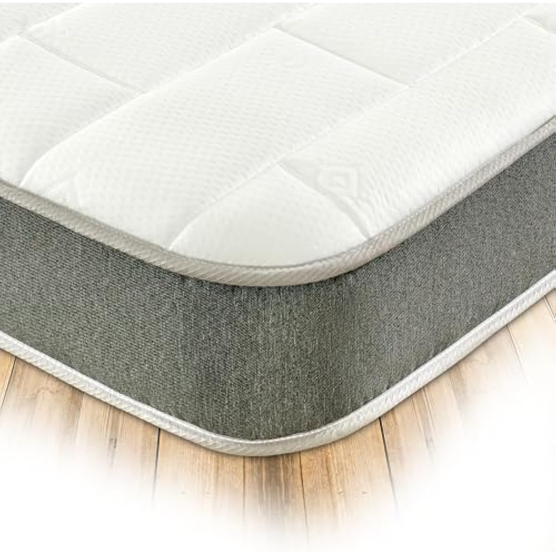 Starlight Beds Essentials Large Brick 2ft6 Hybrid Spring and Memory Foam Mattress. Budget-Friendly with Elegant Grey Design, Soft Firmness, 7.5 Inch Deep Small Single Mattress (75x190x19cm)