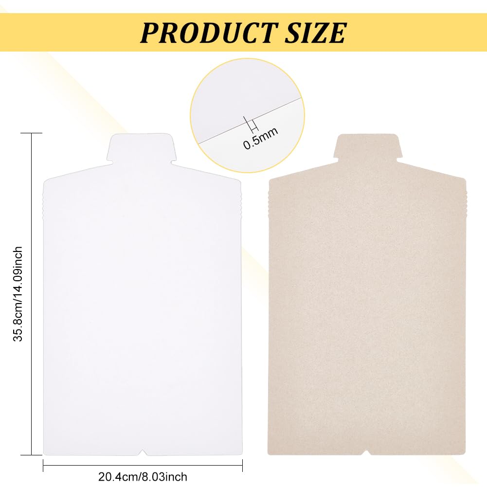 BENECREAT 20 PCS White Cardboard Shirt Inserts, Folding Form for Packaging, Shirt Shirt Inserts for DIY Crafts and Packaging, Organising Clothes