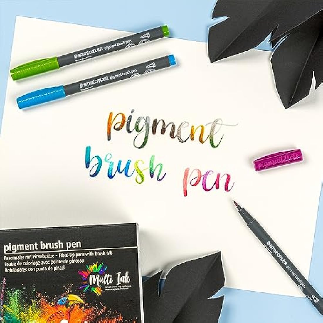 STAEDTLER 371 C36 Pigment Arts Brush Pen - Assorted Basic Colours (Pack of 36)