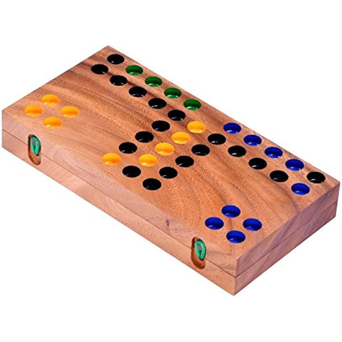 LOGOPLAY Ludo Classic Family Board Game 2-4 Players Fun Game for Kids and Andults Playing field 26 x 25 cm - wooden dice game