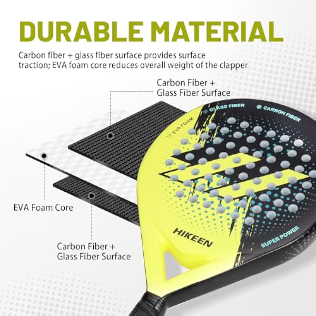 BOOSTEADY Padel Racket with Tennis Balls Adult Padel Racquet Made of Carbon Fibre Optic for Teenagers Beginners Advanced
