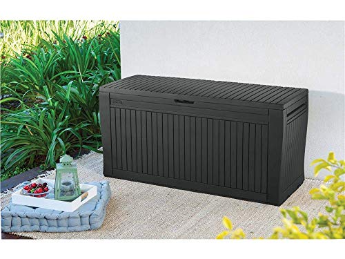 Keter Comfy Storage Box 270 L, Graphite Color, 116.7 x 54.6 x 8.6 cm