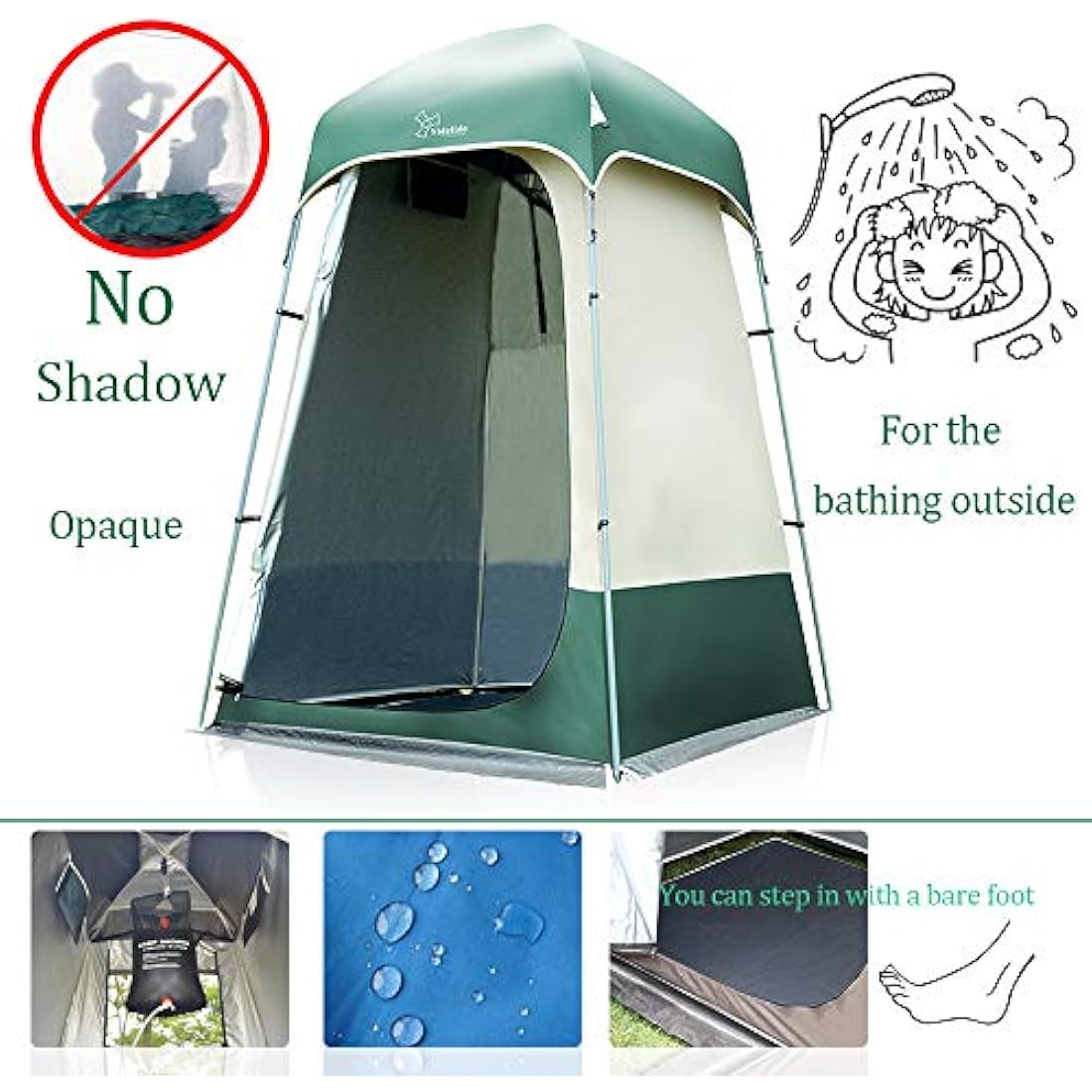Outdoor Shower Tent Changing Room Privacy Portable Camping Shelters