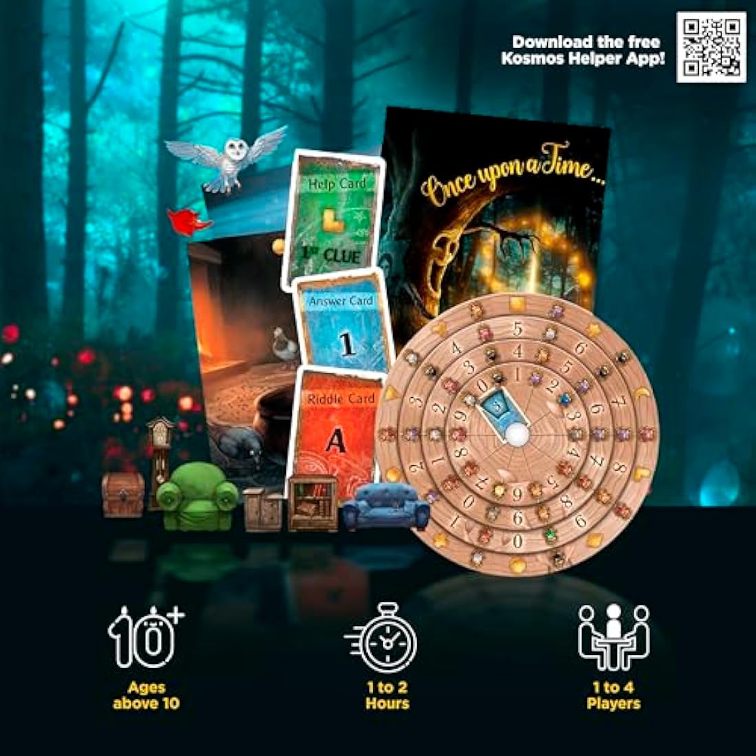 Thames & Kosmos - EXIT: The Enchanted Forest - Level: 2/5 - Unique Escape Room Game - 1-4 Players - Puzzle Solving Strategy Board Games for Adults & Kids, Ages 10+ - 692875