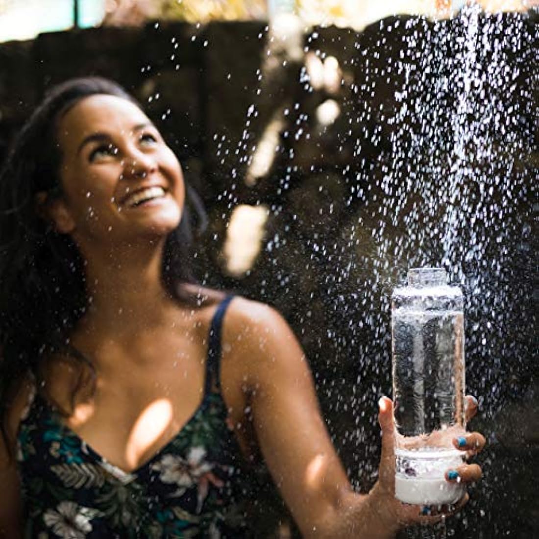 VitaJuwel inu! CRYSTAL cloud white | The Original DIY Crystal Water Bottle with Clear Quartz