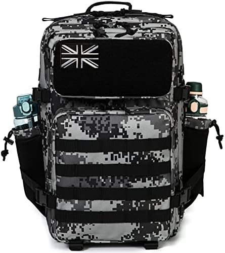QT&QY Military Tactical Backpacks for Men Army Molle Daypack 25L/35L/45L Lage 3 Day Bug Out Bag Camping Hiking Rucksack with Bottle Holder