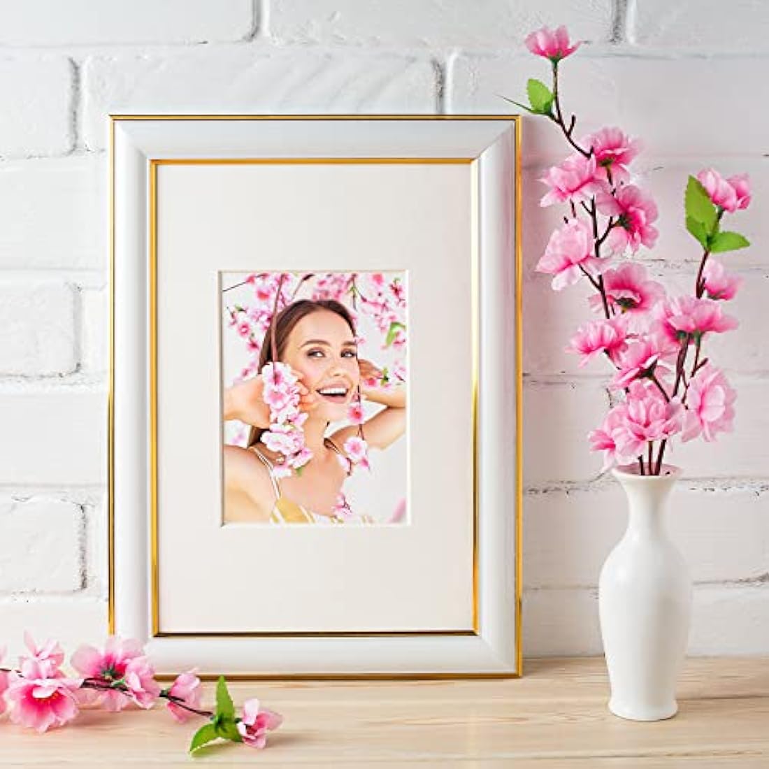 HUIANER 100PCS Artificial Silk Cherry Blossom Flower Heads, Fake Fabric Floral Head Petals Decor for Bridal Hair Clips Headbands Dress DIY Accessories Wedding Party Supply Table Decorative (Pink)