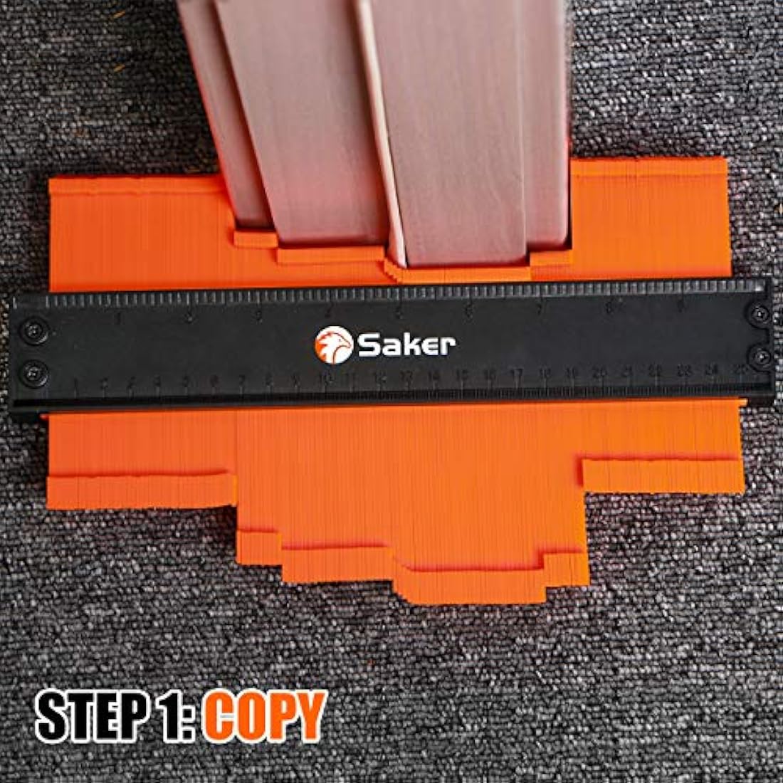 Saker Contour Gauge Profile Tool, Adjustable Lock, Precisely Copy Irregular Shape Duplicator, Welding Woodworking Tracing, 2pcs, 5+10 Inch (12+25 cm), Must Have Tool for DIY Handyman