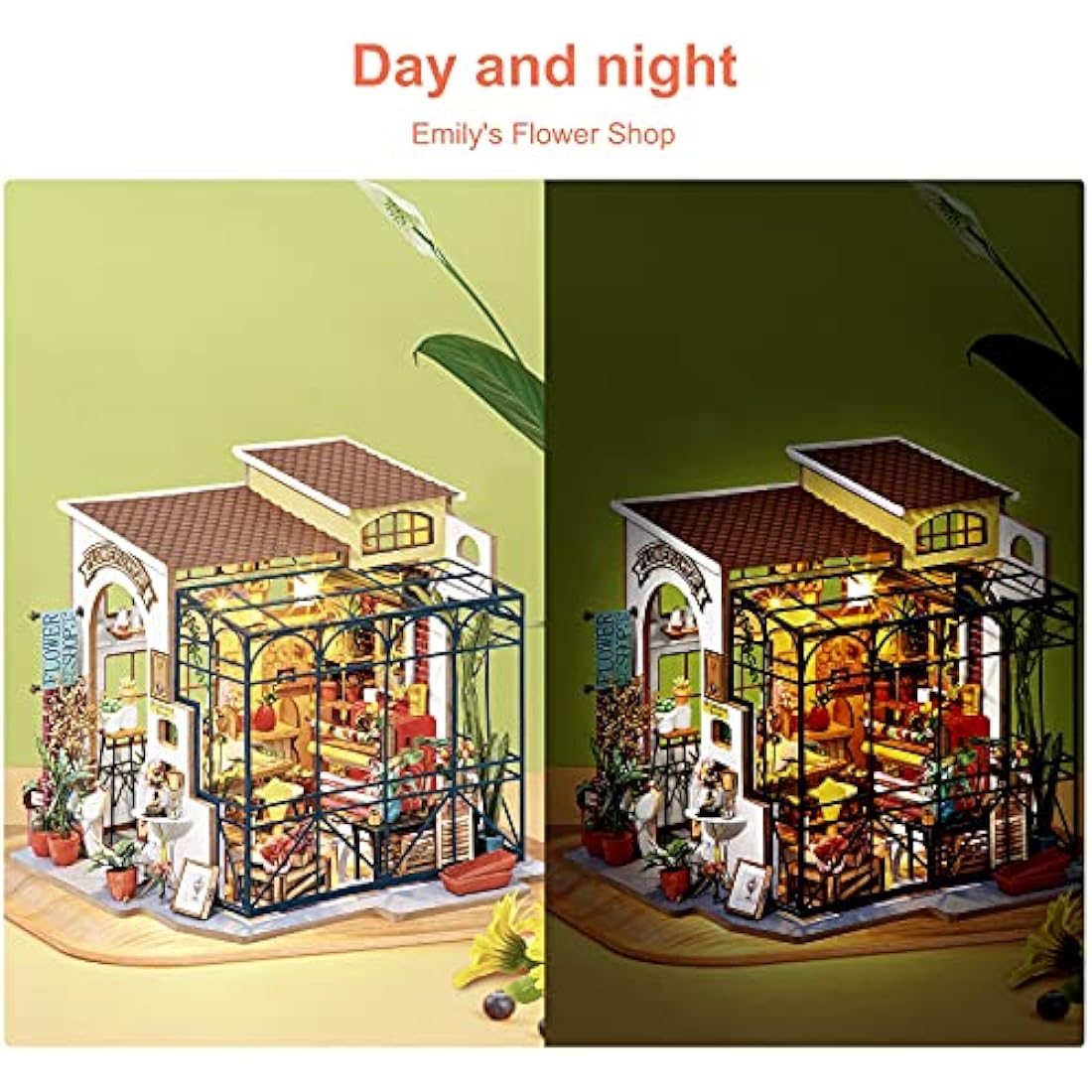 Rolife DIY Miniature Dolls House Kits to Build for Teens Adults, 3D Wooden Doll House Craft Gifts for Kids The Corner of Happiness