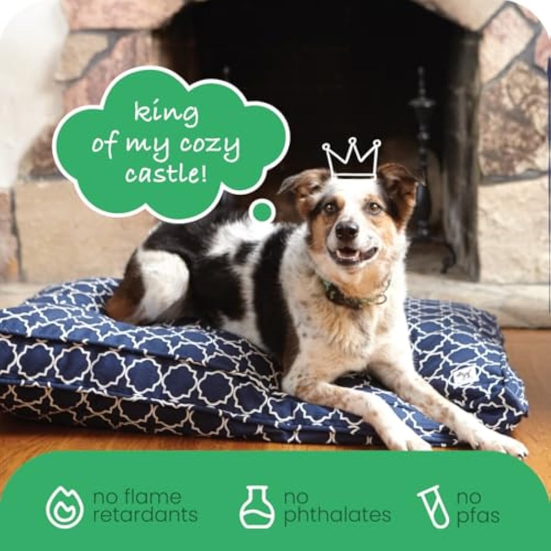 Molly Mutt Small Dog Bed Cover - Romeo & Juliet Print - Measures 22”x27”x5’’ - 100% Cotton - Durable - Breathable - Sustainable - Machine Washable Dog Bed Cover
