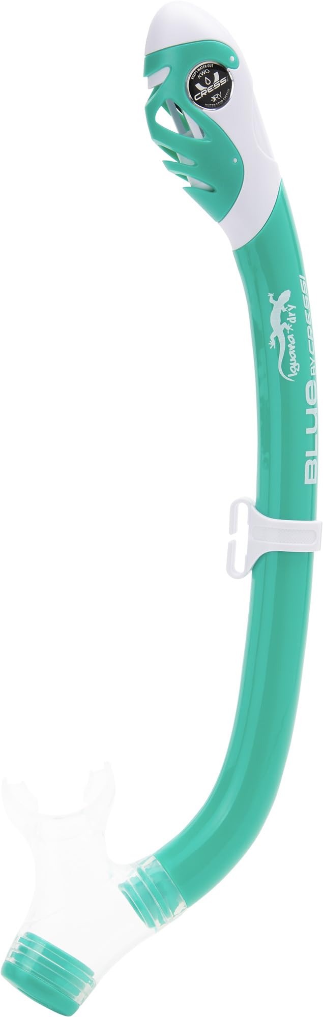 CRESSI Tinetto Rocks Dry Set Aqua Green/White S/M - Kids Snorkeling Set Short Adjustable Fins, Silicone Mask, and Dry Snorkel, Aqua Green/White, S/M