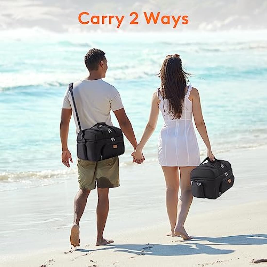 Lifewit Cooler Bag Insulated Large Shopping Bag, Double Decker Soft Cooler Soft-Sided Cooling Bag for Beach/Picnic/Sports