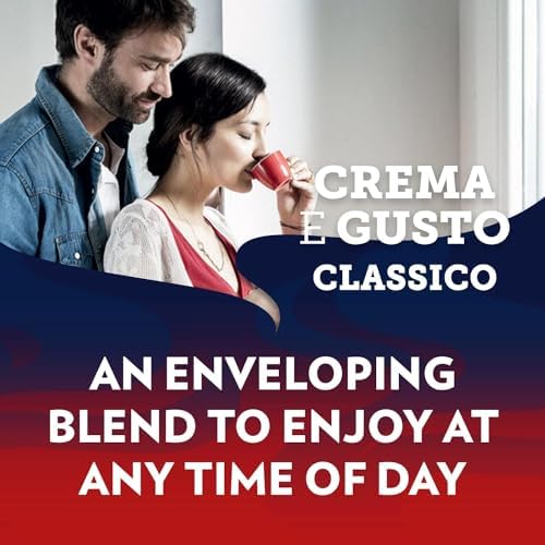Lavazza Crema e Gusto Classico Ground Coffee, Dark Roast, 250g Each, 10-Pack - Ideal for Moka and Filter