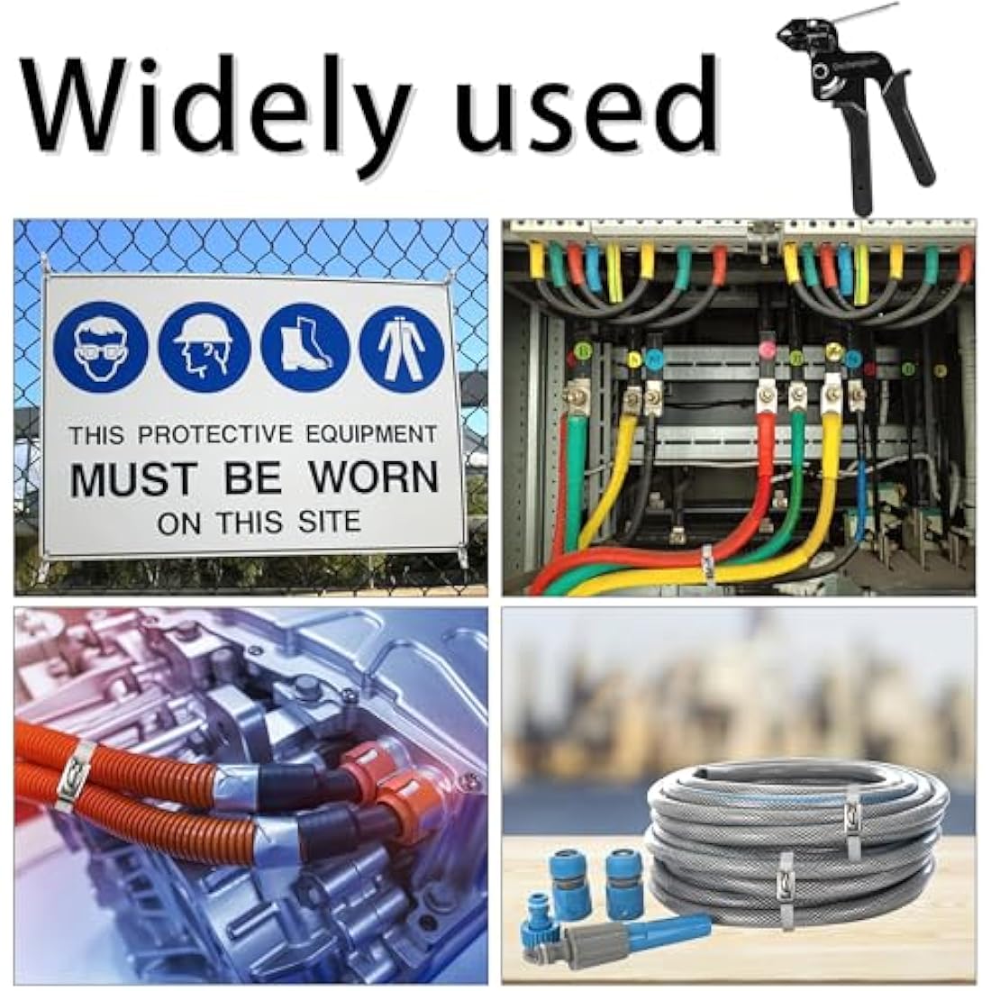 Metal tie wrap Gun, Dechengbao Stainless Steel Cable Tie Gun and Zip tie Tool,Cable Tie Tool for Stainless Steel Cable Ties,Metal Cable tie Gun
