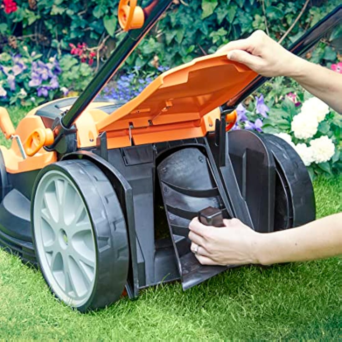 LawnMaster 1800W 40cm Electric Lawnmower with rear roller with Strimmer Set (350W 2-in-1 Grass Trimmer and Edger) 2 Year Guarantee