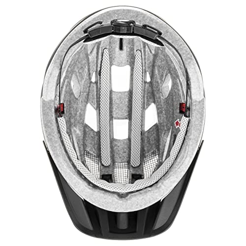 uvex i-vo cc - Lightweight All-Round Bike Helmet for Men & Women - Individual Fit - Upgradeable with an LED Light - Black Matt - 56-60 cm