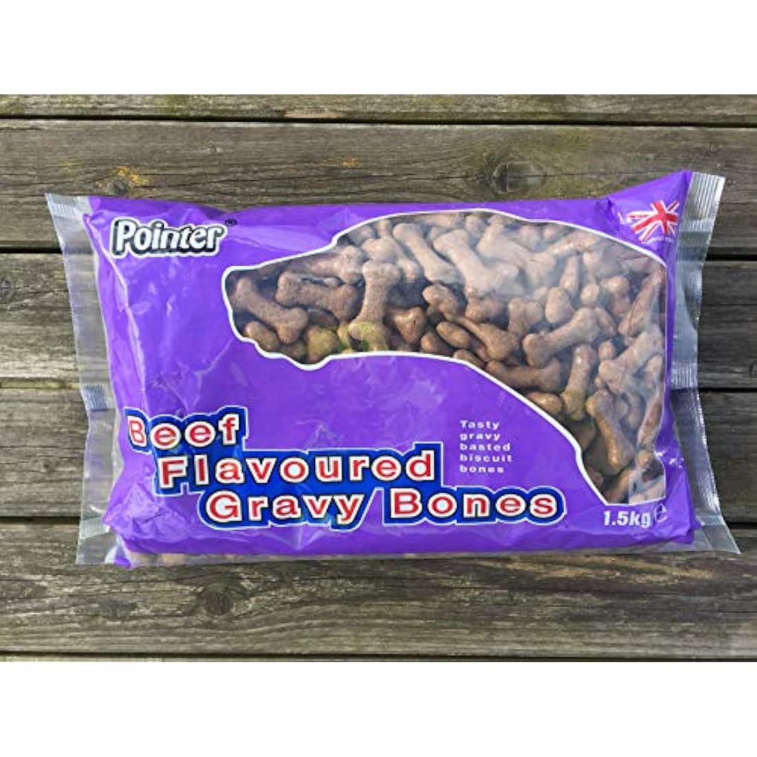 Pointer - Beef Flavoured Gravy Bones, Beefy Dog Treats, Tasty Gravy Dog Bones, 1.5kg