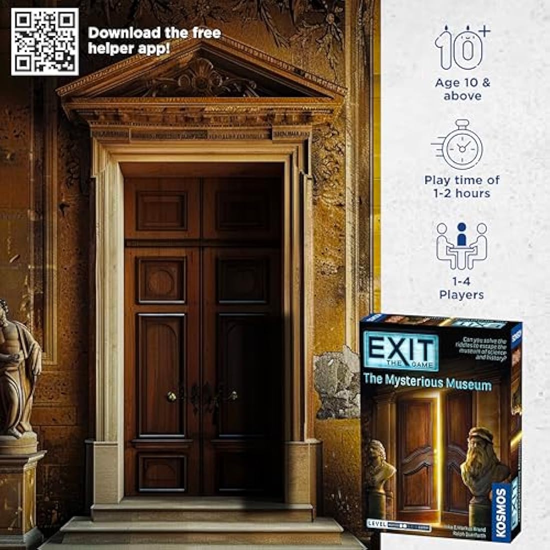 Thames & Kosmos - EXIT: The Mysterious Museum - Level: 2/5 - Unique Escape Room Game - 1-4 Players - Puzzle Solving Strategy Board Games for Adults & Kids, Ages 10+ - 694227