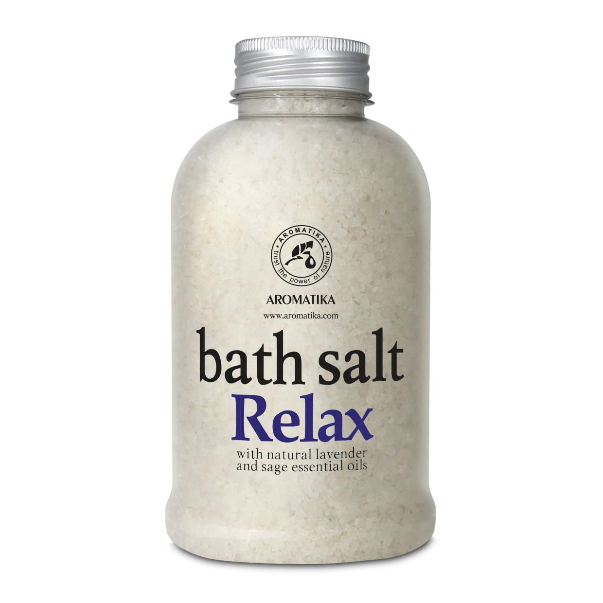 Relaxing Bath Salts w/Lavender & Sage Essential Oils 600g - Natural Bath Sea Salts - Bath Salt Relax - Best for Bath- Good Sleep - Relaxing - Body