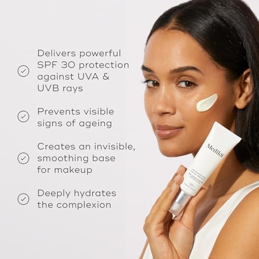 Medik8 Advanced Day Total Protect SPF 30 Face Moisturiser - Hydrating & Non-Greasy UVA Protection - Lightweight Suncreen & Moisturiser - 50ml