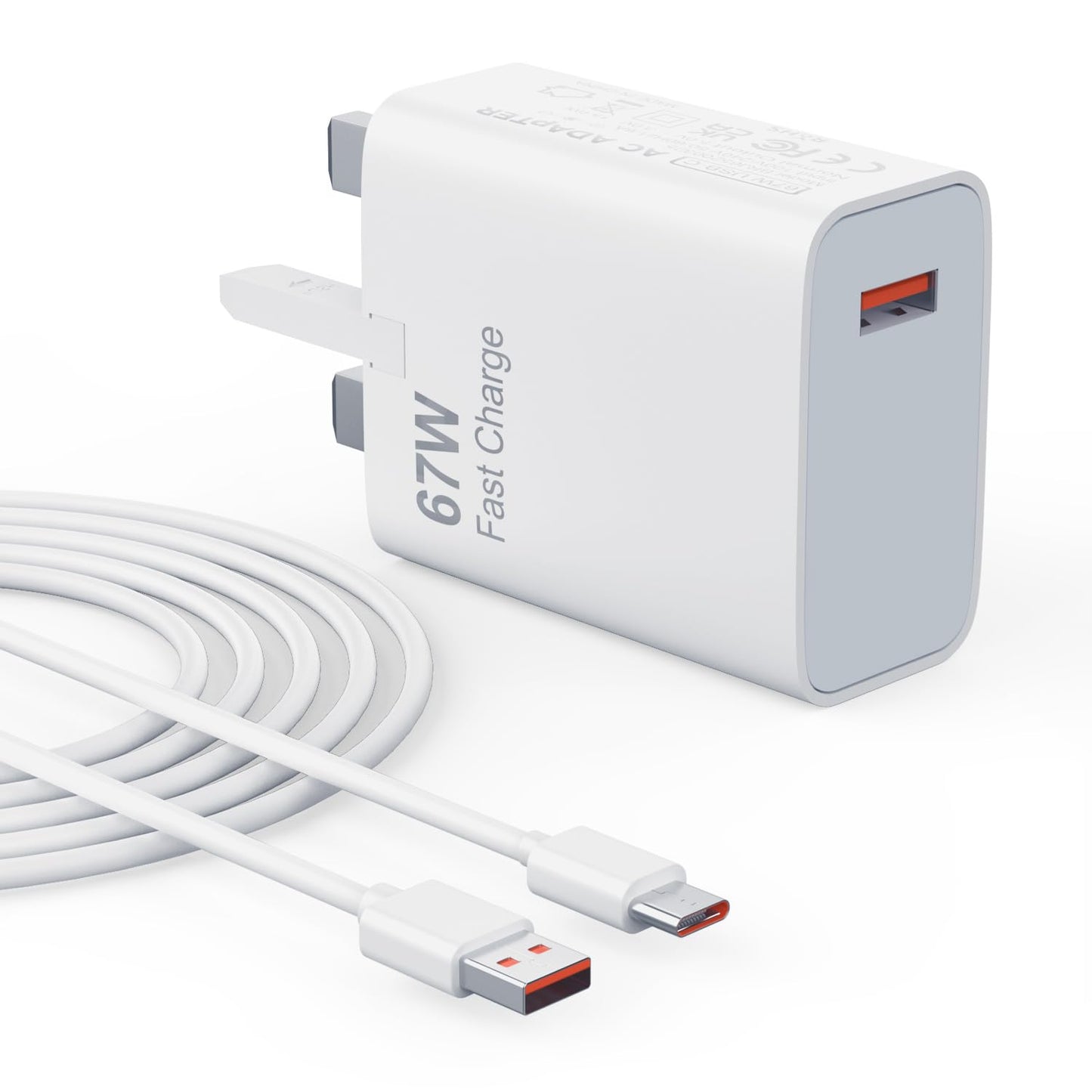 67W USB C Charger Compatible with Xiaomi 15 14 13 12 14t 13t 12t 12s Pro Ultra Lite, Turbo Fast Charger for Redmi Note 14 13 14T 13T 13 12S 11 Lite