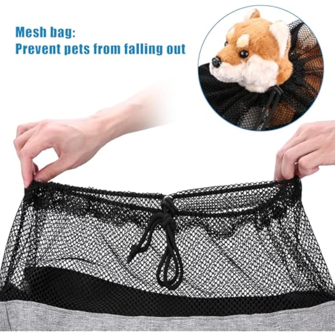 Ownpets Pet Sling Carrier, Fits 6.5 to 9kg Medium Dog/Cat Sling Carrier Reversible and Hands-Free Dog Bag with Adjustable Strap and Pocket Shoulder Pad for Outdoor Travel Hiking