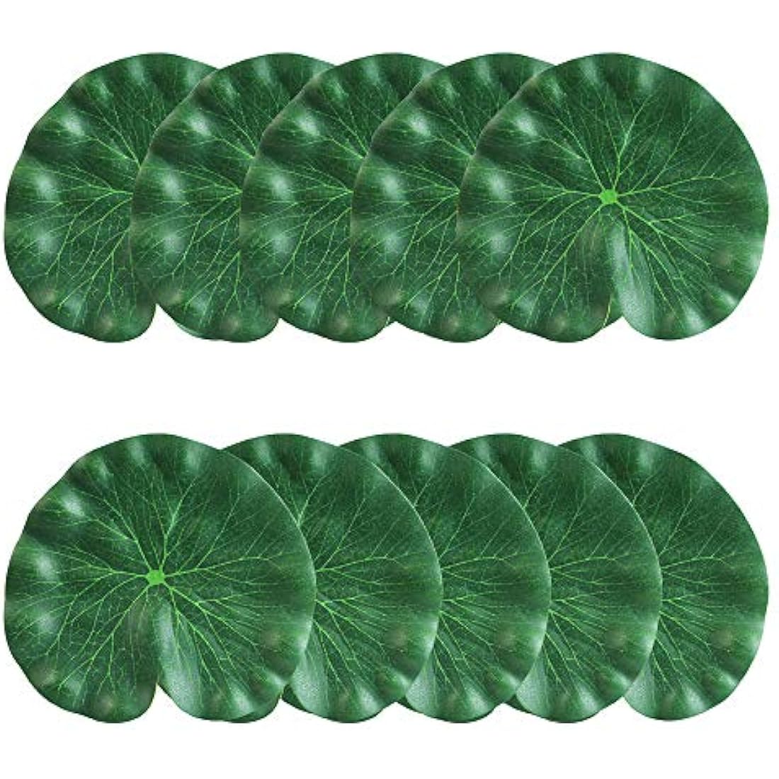 CODIRATO 10 Pcs Artificial Floating Foam Lotus Leaves Artificial Foliage Pond Decor - 18cm