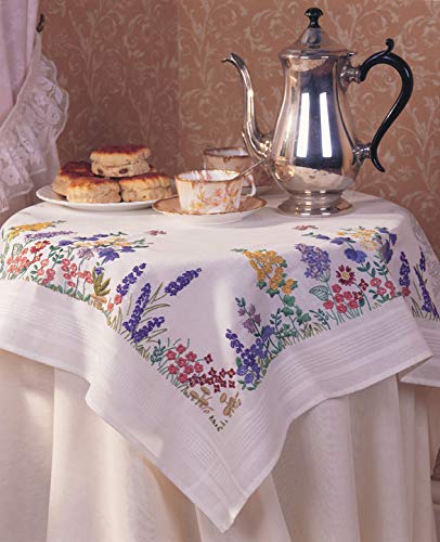 Anchor ETW08 Embroidery Kit: Spring Flower: Tablecloth, Multi, 80 x 80cm