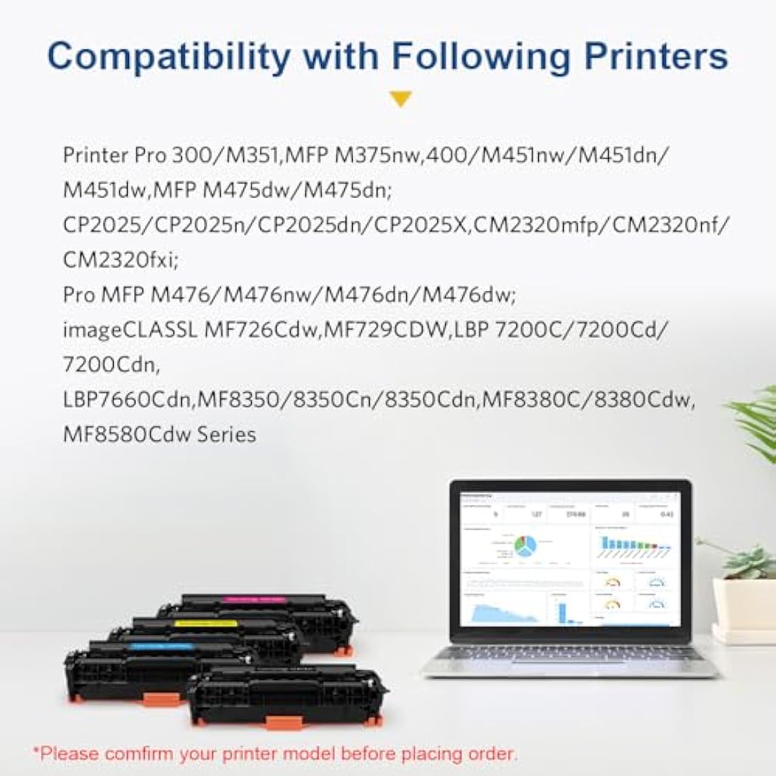 SMARTOMI 305X CE410X Toner Cartridges Remanufactured for HP 305X CE410X 305A CE411A CE412A CE413A for HP LaserJet Pro 400 color M451dn M451nw M451dw MFP M475dw M475dn M375nw M351a (4-Pack)