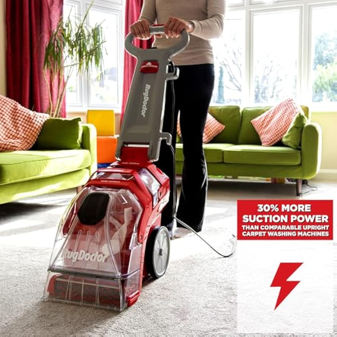 Rug Doctor 1093170 Deep Carpet Cleaner, Plastic, 1300 W, 4.2 liters, Red/Grey