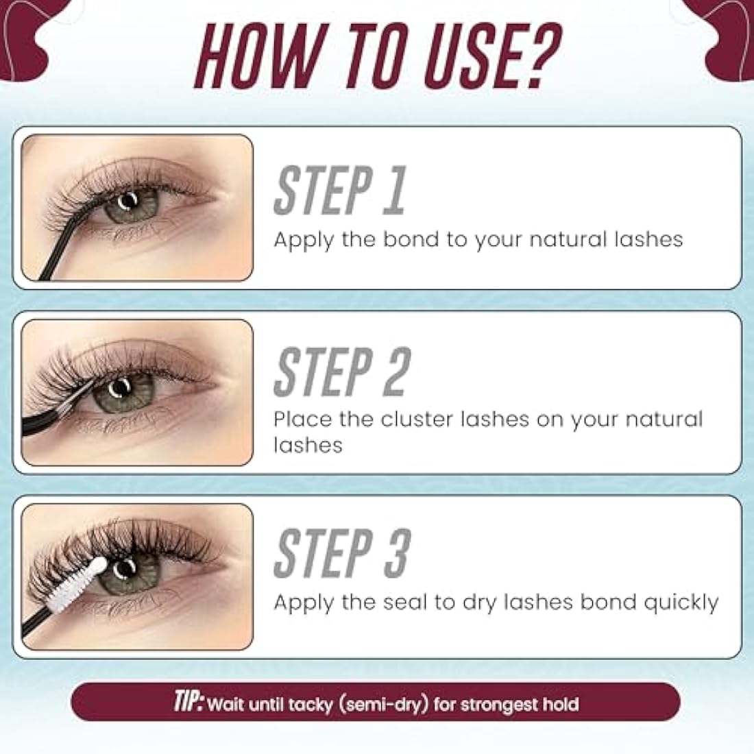 Individual Cluster Eyelashes False Extension | Ultra Thick Knotted Cat Eye Lash Clusters | Lightweight and Waterproof for a Stunning Look (Long 12 mm)