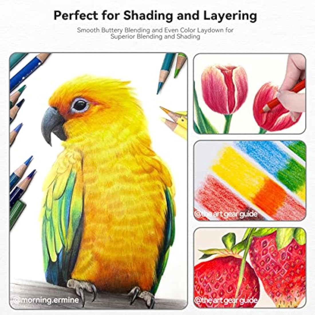 Arrtx 126 Colouring Pencils Set, Professional Premium Soft Core Coloured Pencils for Adult Artists, Drawing, Sketching, Shading |Adult Colouring Book |Colour Pencils | Artist Pencils