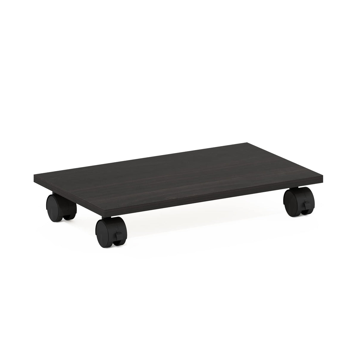 Furinno ECON Printer Stand, Under Desk Printer Stand, Printer Table with Wheels, for CPU, Office Supplies, Home Office, Espresso