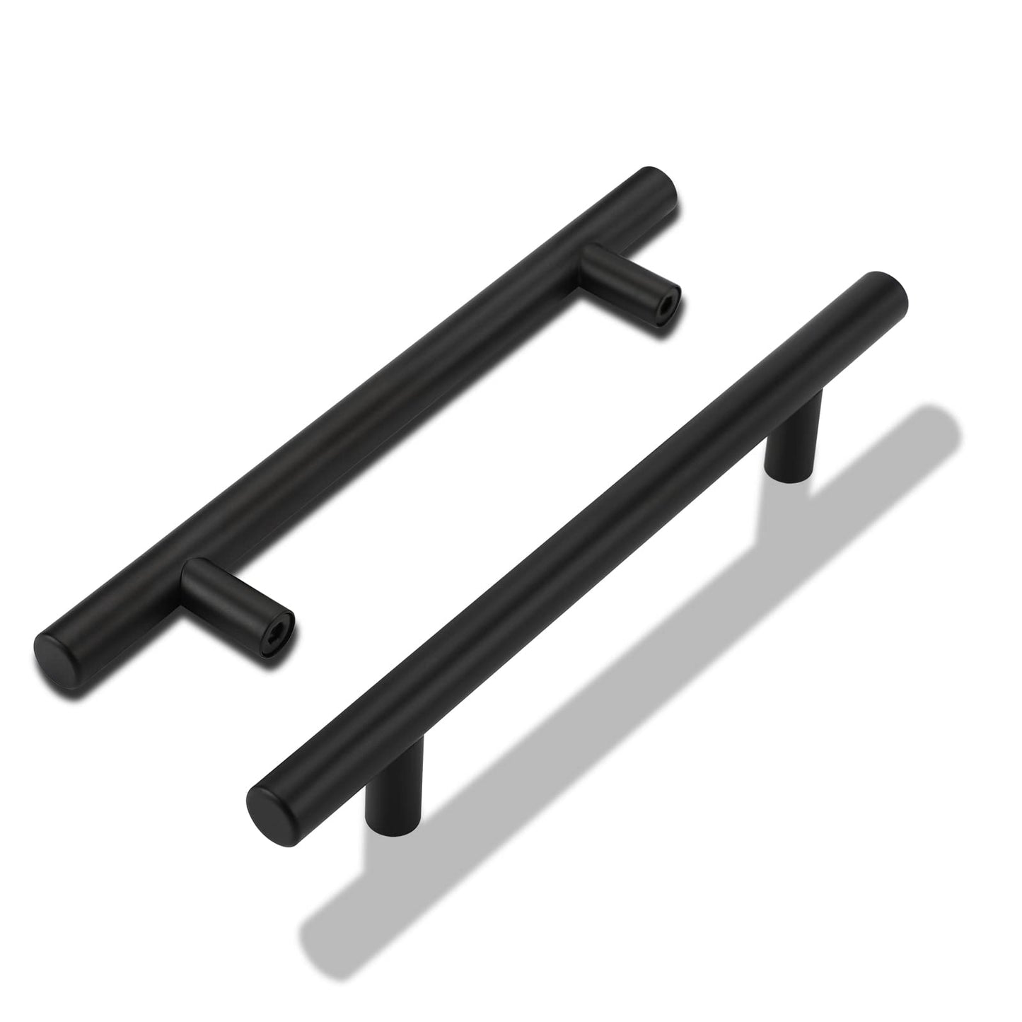 LONTAN 20 Pack Kitchen Door Handles Hole Centers?160mm?6-5/16 Black Kitchen Cupboard Handles Black Cupboard Pulls Drawer Pulls for Cabinet Wardrobe