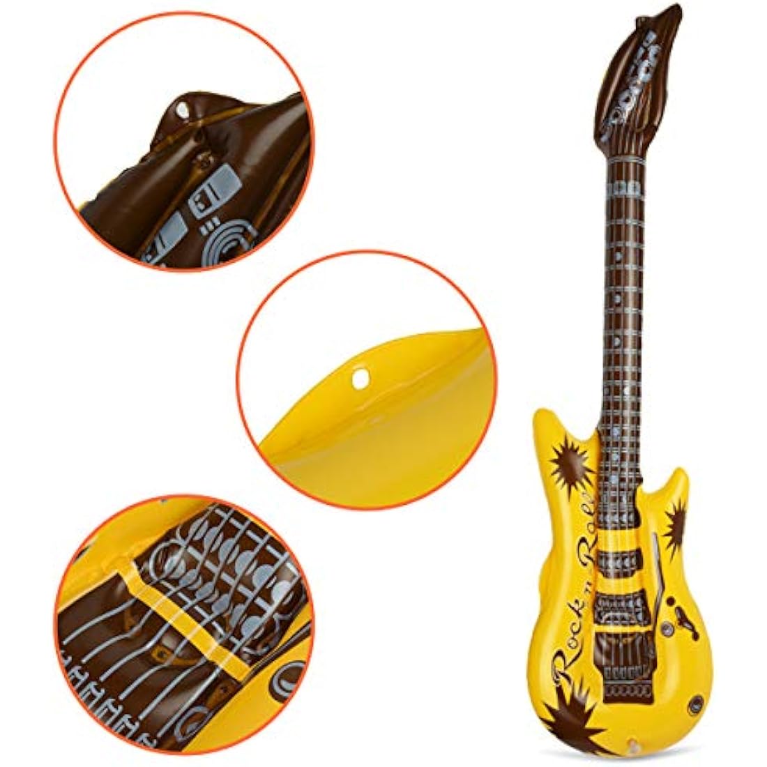 Inflatable Instruments Set 22Pcs, Guitar for Kids, Fun Musical Accessories Props for Birthday Party Favors Decoration Photo Booth, With Air Pump