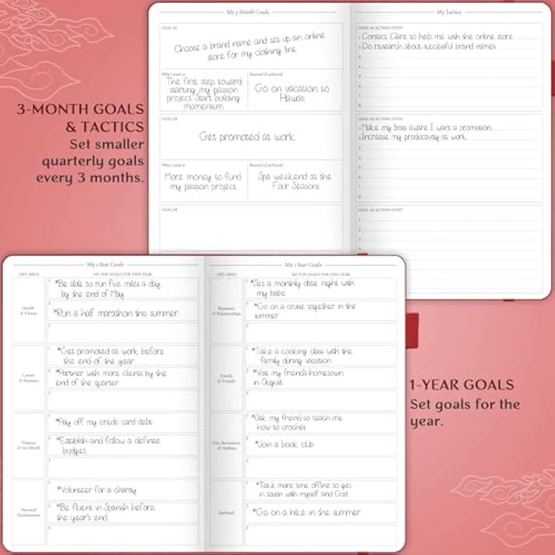 Legend Planner Hourly Schedule – Weekly & Daily Organizer with Time Slots. Appointment Book Journal for Work, Undated, A5 (Wine Red)