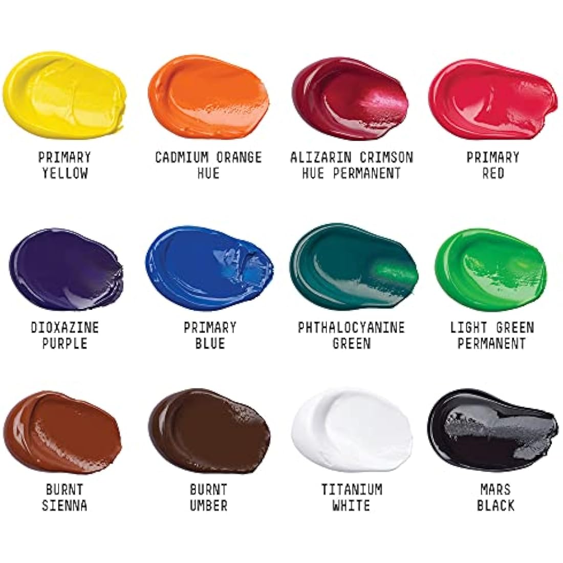 Liquitex Acrylic Basics Set of 12 x 22 ml Colours