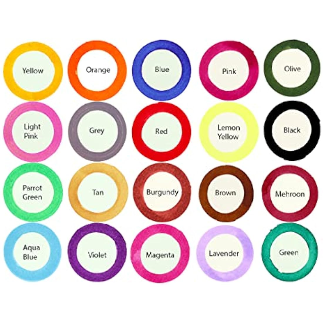 Liquidraw Coloured Drawing Ink Set India Ink, Waterproof, Set of 20 Assorted Colours, 35ml Indian Inks for Artists