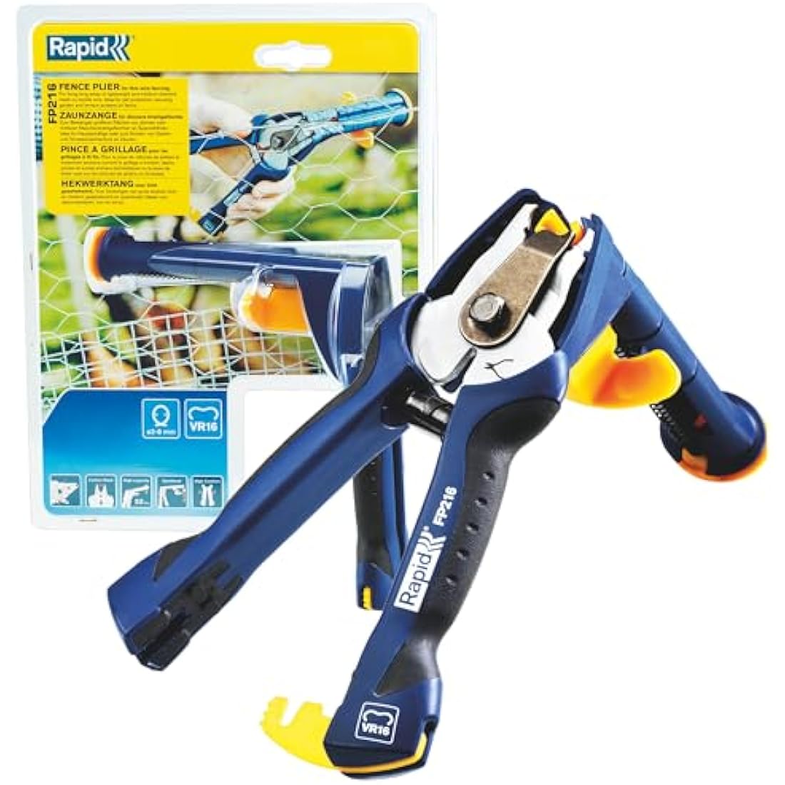 Rapid FP216 Fence Pliers for VR16 Fence Hogrings with High Capacity Magazine, Ergonomic Soft Handle, and Easy Storage Features (23467900)