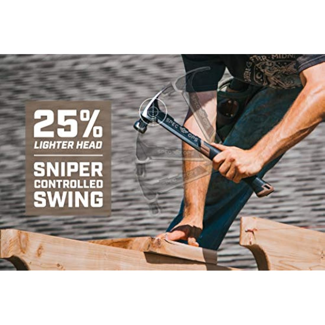 Spec Ops Tools 20 oz Rip Claw Nailing Hammer with Smooth Face, Shock-Absorbing Grip, 3% Donated to Veterans