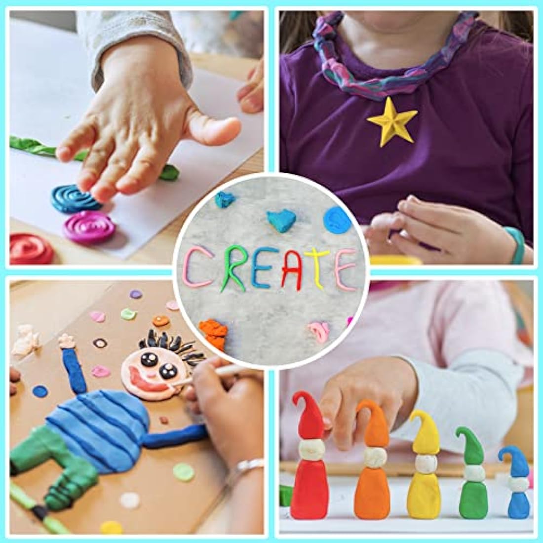 Air Dry Clay 27 Colours, Modelling Clay for Kids, DIY Molding Magic Clay for with Tools, Soft & Ultra Light, Toys Gifts for Age 3 4 5 6 7 8+ Years Old Boys Girls Kids