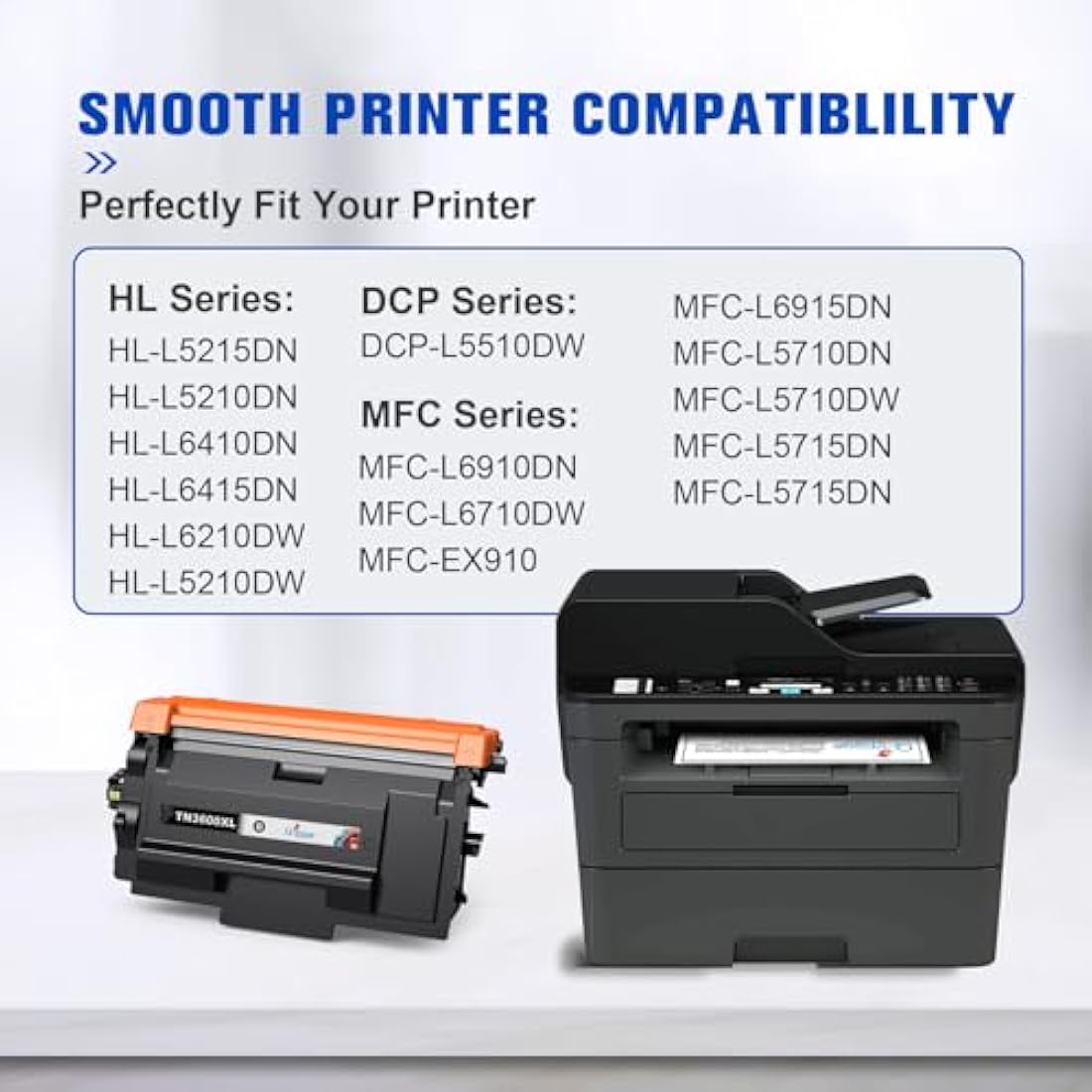Q-image TN3600XL Toner Compatible with Brother TN-3600XL TN 3600XL for Brother HL-L5215DN HL-L6210DW HL-L6410DN HL-L6415DN HL-L5210DN L5210DW MFC-L5715DN MFC-L6710DW MFC-L6915DN MFC-L6915DN