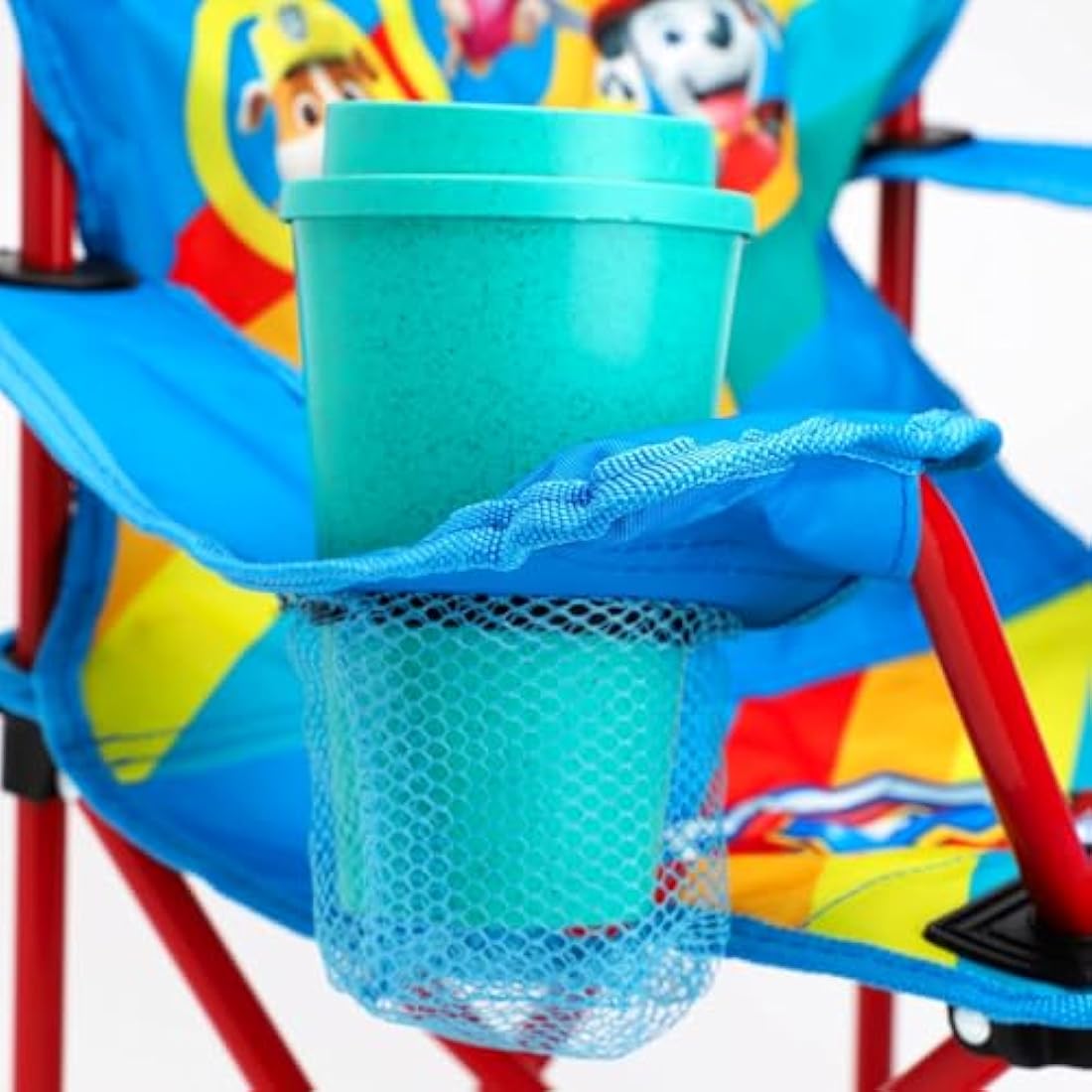 Toyland® Paw Patrol Pups Folding Children's Camping Chair With Cup Holder & Storage Bag - Perfect for Camping Trips, Beach & Garden