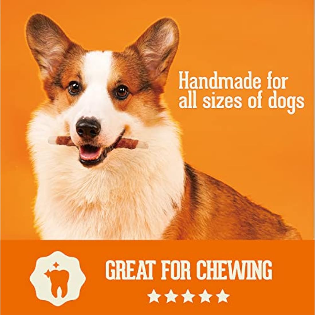 PACK'N PRIDE Dog Treats Chewy Twists, 20 Pack*90g=1.8kg, Rawhide Dog Chews with Natural Chicken&Duck Meat Winded, Low-Fat, and High in Protein for Small&Medium&Large Dogs