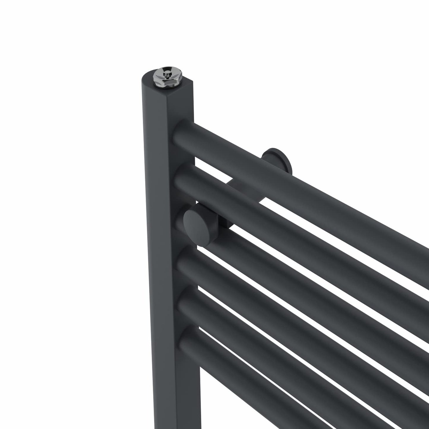 Warmehaus Straight Bathroom Heated Towel Rail Warmer 1800x600mm Anthracite