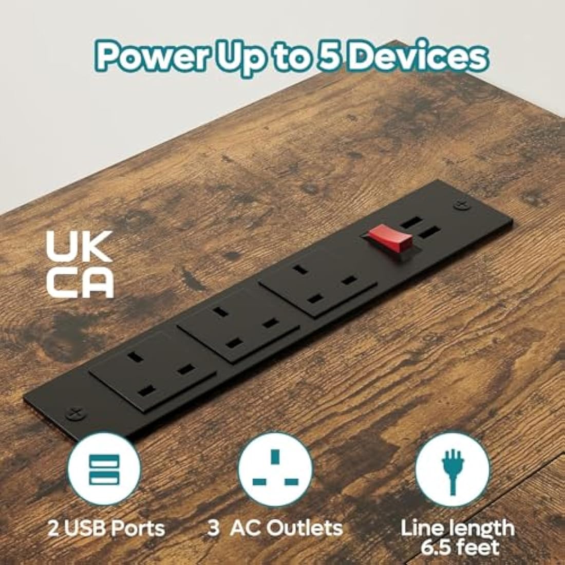 Bestier 147CM L-Shaped Desk with Power Outlets & LED Lights, Reversible Corner Computer Desk with Shelves & Hooks for Home Office or Bedroom Study