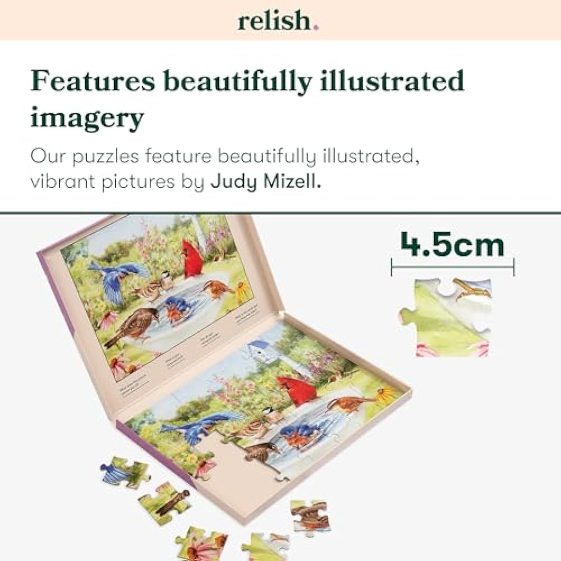 Relish - Dementia Jigsaw Puzzles for Adults, 35 Piece Bathing Birds Puzzle - Activities & Gifts for Elderly People with Alzheimer's